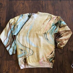 Vintage Tultex Crewneck Tie dye sweatshirt size L amazing unique Like new